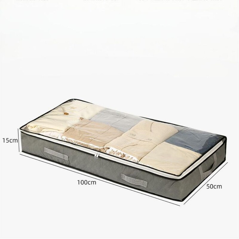 Ágyalsó tárolótáska nagy kapacitású összecsukható átlátszó szekrény paplan csomagoló táska rendszerezők szobaruha-rendezőhöz