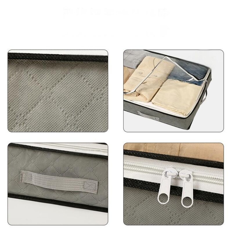 Ágyalsó tárolótáska nagy kapacitású összecsukható átlátszó szekrény paplan csomagoló táska rendszerezők szobaruha-rendezőhöz