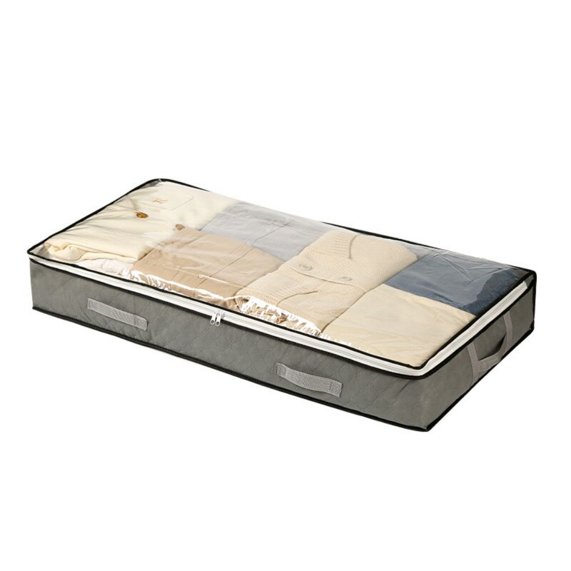 Ágyalsó tárolótáska nagy kapacitású összecsukható átlátszó szekrény paplan csomagoló táska rendszerezők szobaruha-rendezőhöz