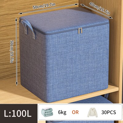 Geantă de depozitare a hainelor de capacitate mare Organizator de garderobă Quilt Blanet Organizator de haine Pliabile, rezistente la praf, Saci de sortare rezistente la apă