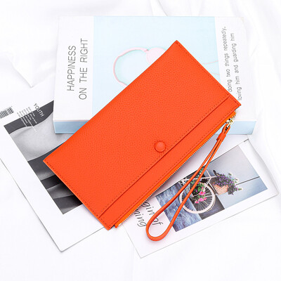 Dugački ženski novčanik od kravlje kože, veliki kapacitet, omotnica od prave goveđe kože, tanka torbica za telefon, modna torbica s patentnim zatvaračem