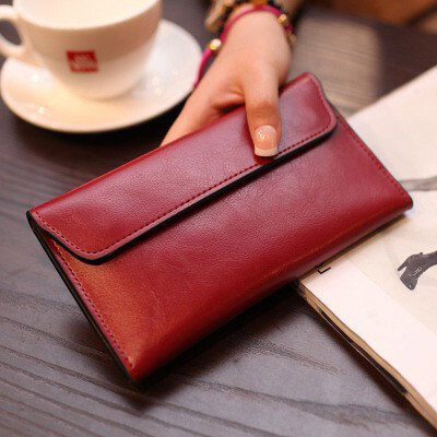 Tievs īstas ādas sieviešu maks Sieviešu, gari sajūga monētu maki Luksusa dizaina maki un maki Sieviešu karšu turētājs Vallet