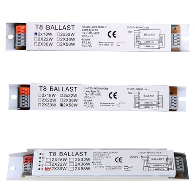 T8 2x18/30/58W elektronikus előtét UV baktériumölő lámpához, fluoreszkáló lámpához