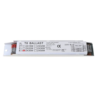 T8 2x18/30/58W elektroninis balastas UV baktericidinei lempai, fluorescencinei lempai