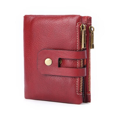 Portofel de damă din piele naturală Suport pentru carduri multiple cu blocare RFID cu buzunar pentru telefon mobil Cadouri de Ziua Mamei