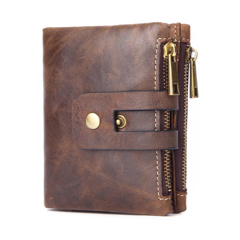 Portofel de damă din piele naturală Suport pentru carduri multiple cu blocare RFID cu buzunar pentru telefon mobil Cadouri de Ziua Mamei