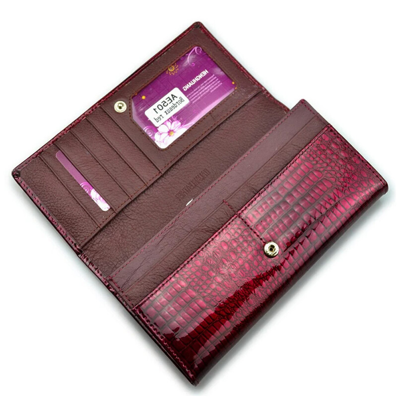 HH Ženski novčanici i torbice Luksuzni brend od aligatora Dugačka ženska torbica za novčiće od prave kože Ženski novčanik od krokodilske kravlje