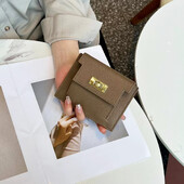 Valódi tehénbőr pénztárca kártyatartó nőknek, rövid tenyérmintás egyszerű érme pénztárca, kis pénztárca, klasszikus női pénztárcák