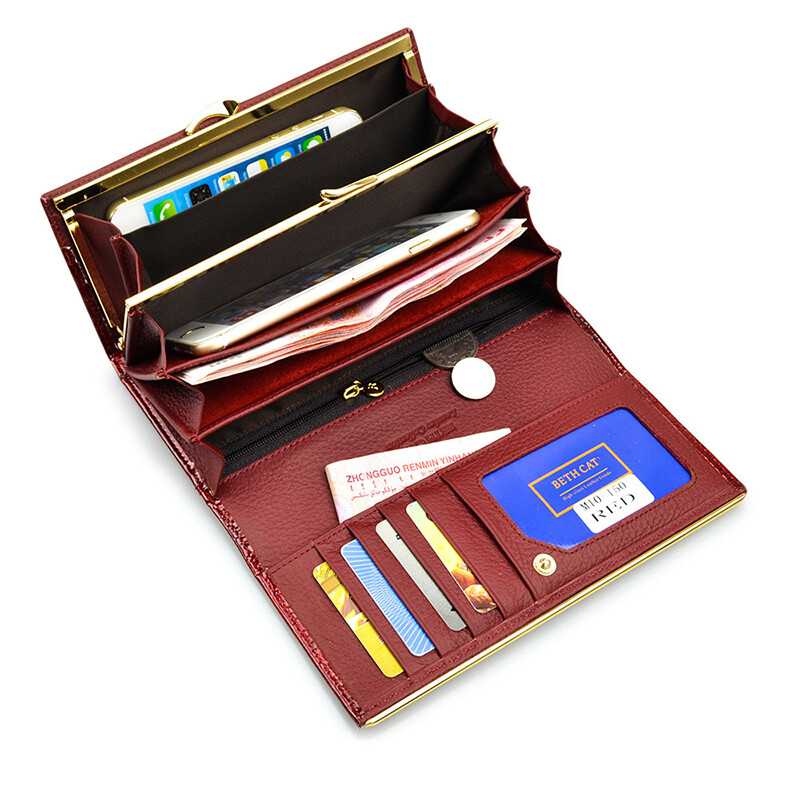 Luksuzni dizajnerski ženski novčanik Ženske torbice od prave kože 2022. Modne ženske clutch torbe Dugi novčanici Ženska torba za novac