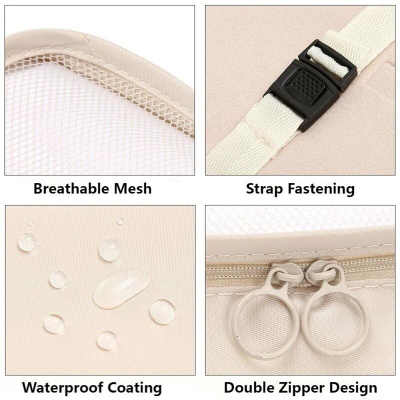 Set de 7 containere de depozitare pentru articole de toaletă și geantă de machiaj, valiză, îmbrăcăminte, pantofi, organizator pentru lenjerie intimă