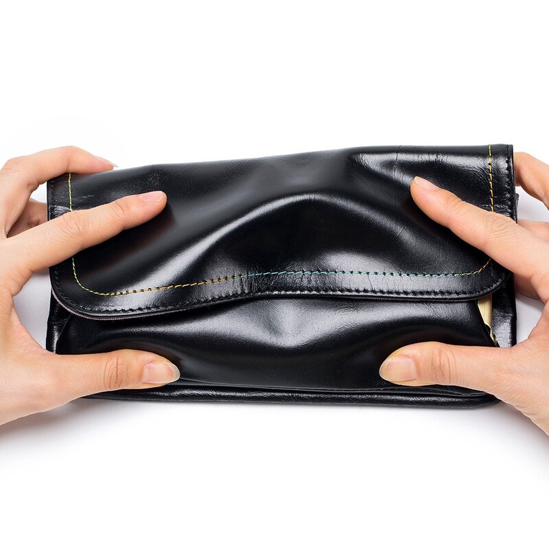 Prava koža Novčanik za telefon Ručna torbica Ulje Vosak Torbica za novčiće Ruž za usne Torbica za slušalice Držač kartice Za žene Ručna torbica Clucth