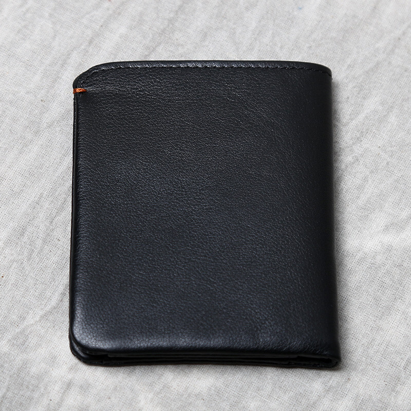 Novčanik od prave kože Muški kratki, ručno rađen gornji sloj goveđe kože, retro, ležeran, svestran, ultratanak novčanik