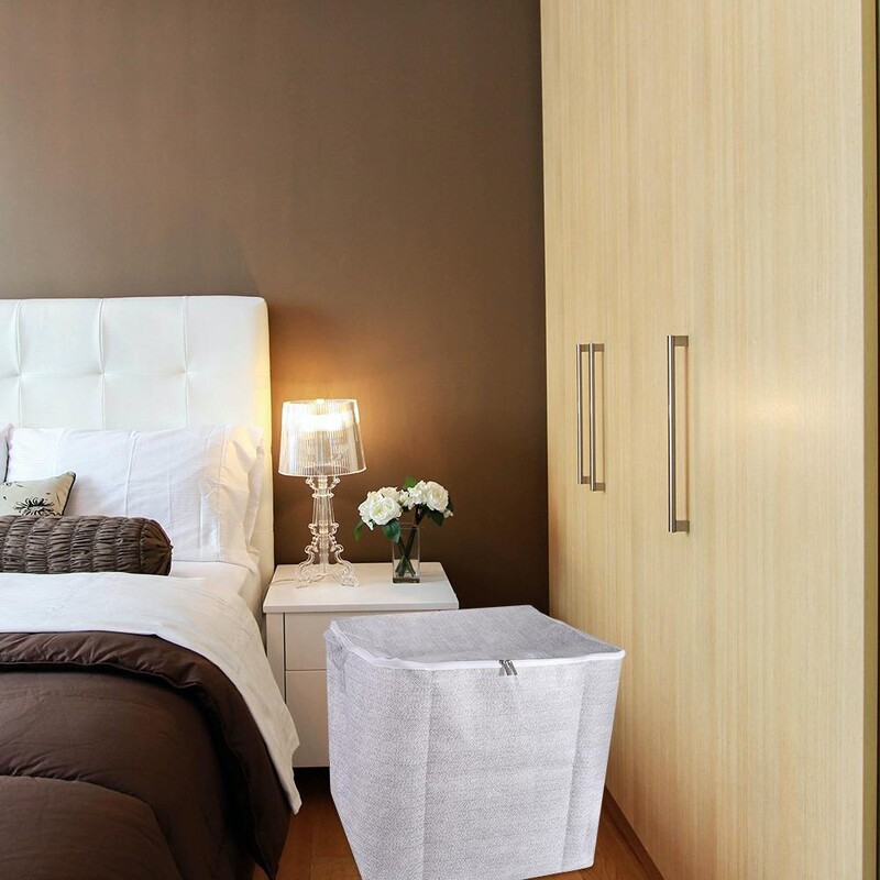 Netkana torba za pohranu ormara otporna na vlagu s poklopcima, košara za pohranu popluna, patentni zatvarač, prijenosni organizator jorgana Ormar