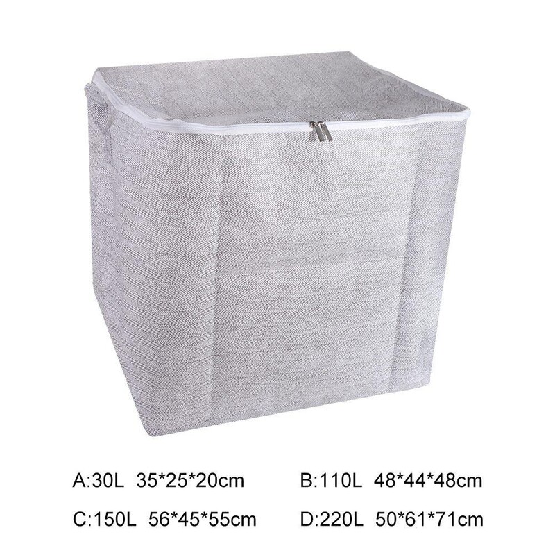 Netkana torba za pohranu ormara otporna na vlagu s poklopcima, košara za pohranu popluna, patentni zatvarač, prijenosni organizator jorgana Ormar