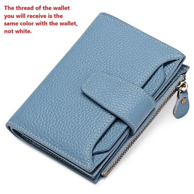 Ženski kratki novčanici od prave kože Vintage torbica Višenamjenska spojka Držač kartice za novčiće Visokokvalitetna kopča za mali novac 8Z