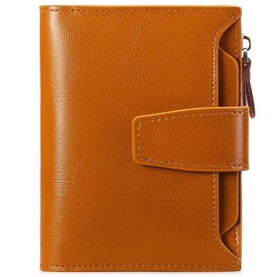 Ženski kratki novčanici od prave kože Vintage torbica Višenamjenska spojka Držač kartice za novčiće Visokokvalitetna kopča za mali novac 8Z