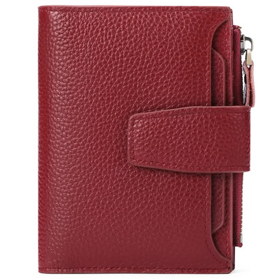 Ženski kratki novčanici od prave kože Vintage torbica Višenamjenska spojka Držač kartice za novčiće Visokokvalitetna kopča za mali novac 8Z