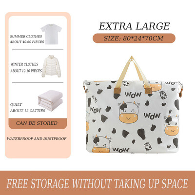 1-2 kom Organizator ormara Vreće za pohranu odjeće Slatka kravlja tješilica Torba od tkanine Poplun iz crtanog filma Odjeća za pomicanje Organizacija doma