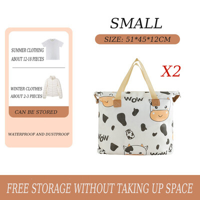 1-2 kom Organizator ormara Vreće za pohranu odjeće Slatka kravlja tješilica Torba od tkanine Poplun iz crtanog filma Odjeća za pomicanje Organizacija doma