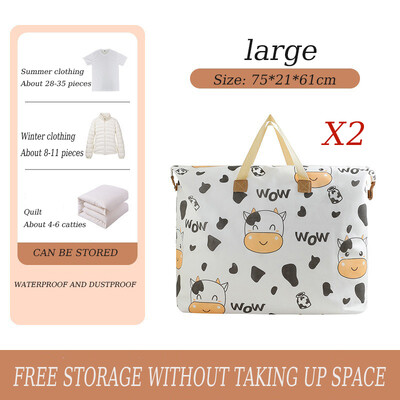 1-2 kom Organizator ormara Vreće za pohranu odjeće Slatka kravlja tješilica Torba od tkanine Poplun iz crtanog filma Odjeća za pomicanje Organizacija doma