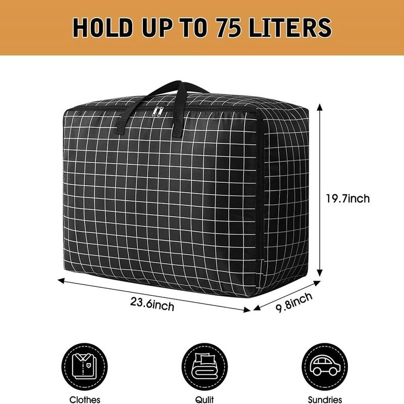 Sklopiva jorganska torba za pohranu velikog kapaciteta, čvrsta Oxford tkanina za pohranu, ormar, organizatori za odjeću, pokrivač, posteljinu