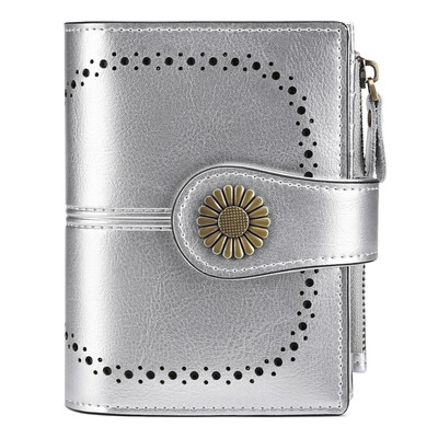 SENDEFN Modes ādas sieviešu maki, rāvējslēdzējs, īss maciņš RFID bloķēšanas karšu turētāji Modes monētu maki sievietēm 5215