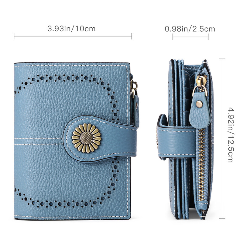 SENDEFN Modes ādas sieviešu maki, rāvējslēdzējs, īss maciņš RFID bloķēšanas karšu turētāji Modes monētu maki sievietēm 5215