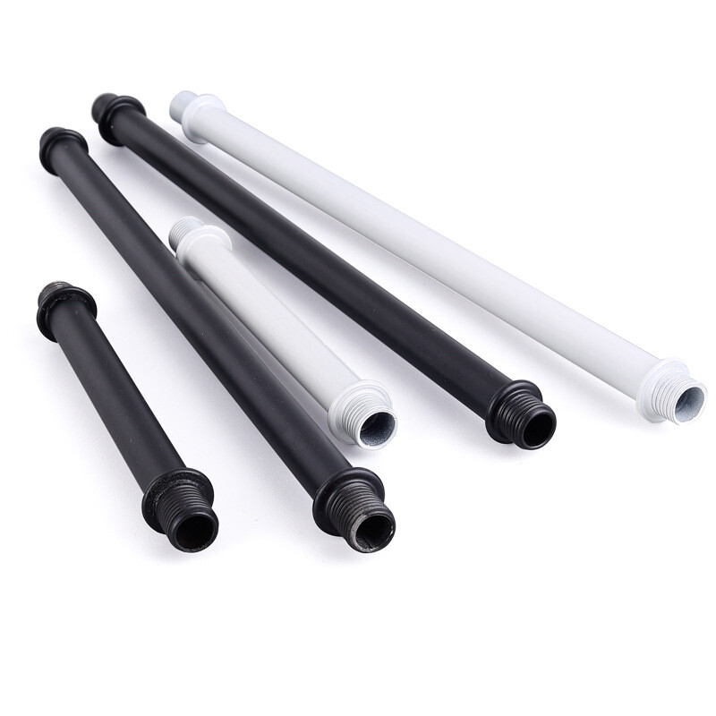 3 vienetų M10 metalinių vamzdžių dvigubi galai su išoriniais sriegiais Sraigtiniai tuščiaviduriai vamzdiniai stalinių lempų apšvietimo šviestuvai