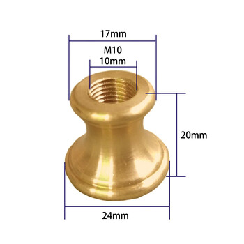 M10 Вътрешни зъби I-образно съединение I-образно T-образно дебела шайба Гайка Конектор Адаптер Лампа Фитинги от чист месинг