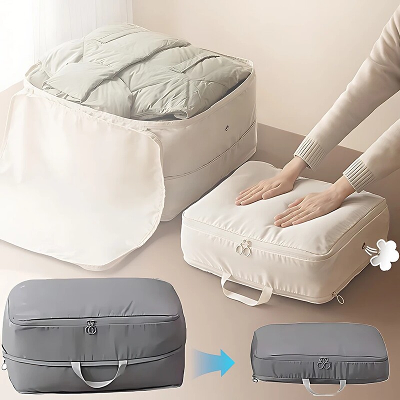 1/2 KOM Kompresijska torba s patentnim zatvaračem Pohranjivanje popluna Odjeća za kućanstvo Poplun Pokrivač Pokrivač Compress Organizacija Torba za putni kovčeg
