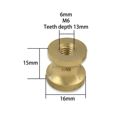 M10 vidinis dantis gryno žalvario I formos jungtis Vidutinė skylė I formos T formos stora tarpinė jungtis Varžtinė veržlė