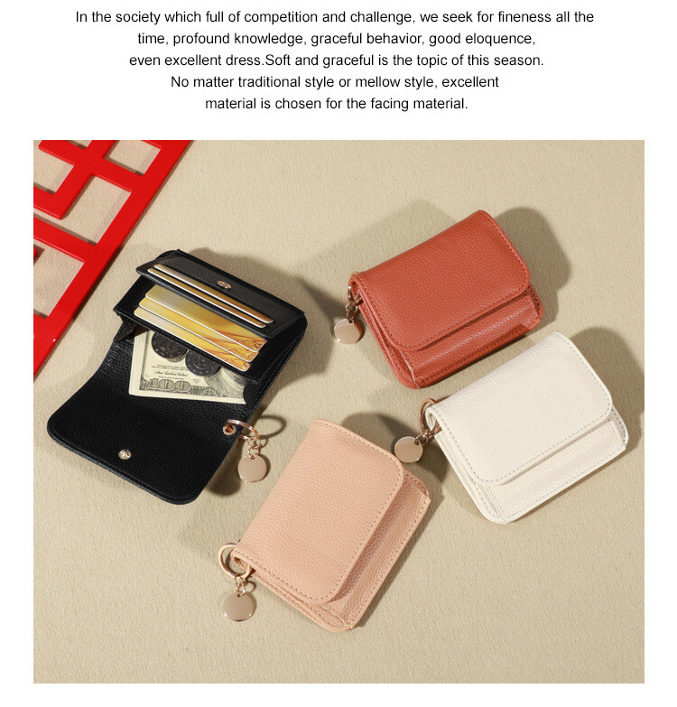 Modes mīksts īstas ādas monētu maciņš Mini mazs sieviešu maks, rāvējslēdzējs, atslēgas piekariņš, sajūga soma Jauki bērnu atslēgu turētāji rokassomas