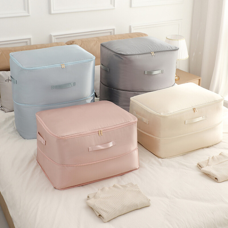 Geantă de depozitare plapumă cu autocompresie Organizator de dulap de capacitate mare Husă de depozitare Organizator de compresie cu economie de spațiu