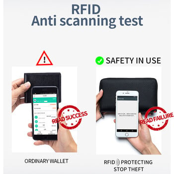 Γυναικείο πορτοφόλι Γνήσιο δέρμα RFID Λειτουργία πολυτελείας Σχεδιασμός Τσάντες με μακριά φερμουάρ Τσάντες από δέρμα αγελάδας Γυναικείο τσαντάκι μόδας