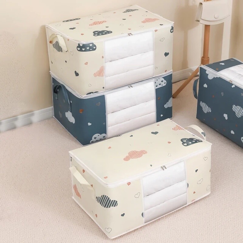 Antklodės laikymo krepšys Neperšlampamas didelės talpos antklodžių rūšiavimo maišai Dulkių nepraleidžiantys spintos tvarkyklės Dėžės po lova Buitinė saugykla