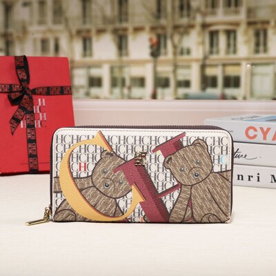 CH Prémium összecsukható, nyomtatott monogramos dizájn kiváló minőségű luxus női kézitáskák négyzet alakú pénztárca klasszikus vintage design divat