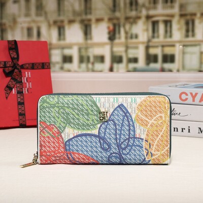 CH Prémium összecsukható, nyomtatott monogramos dizájn kiváló minőségű luxus női kézitáskák négyzet alakú pénztárca klasszikus vintage design divat