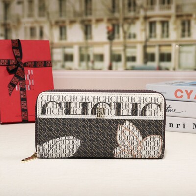 CH Prémium összecsukható, nyomtatott monogramos dizájn kiváló minőségű luxus női kézitáskák négyzet alakú pénztárca klasszikus vintage design divat