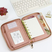 Obálka A7 Ružová čierna s peňažným rozpočtom, peňaženkový systém, obálky, zakladač, poznámkový blok na rozpočtovanie a šetrenie peňazí, iba obal