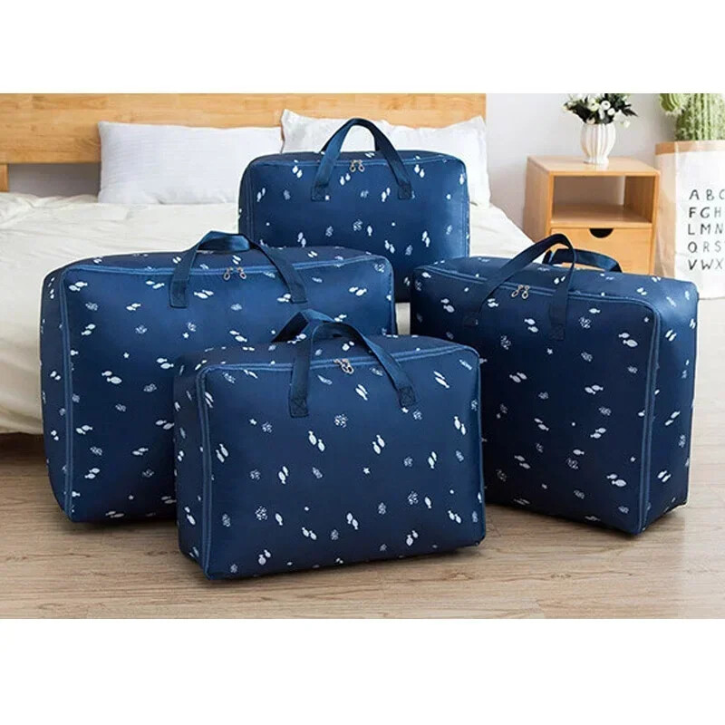M/L/XL/XXL Nagy kapacitású paplanruházat tárolótáska/oxfordi szövet paplantároló táska befejező táska mozgatható csomagolótáska tárolótáska