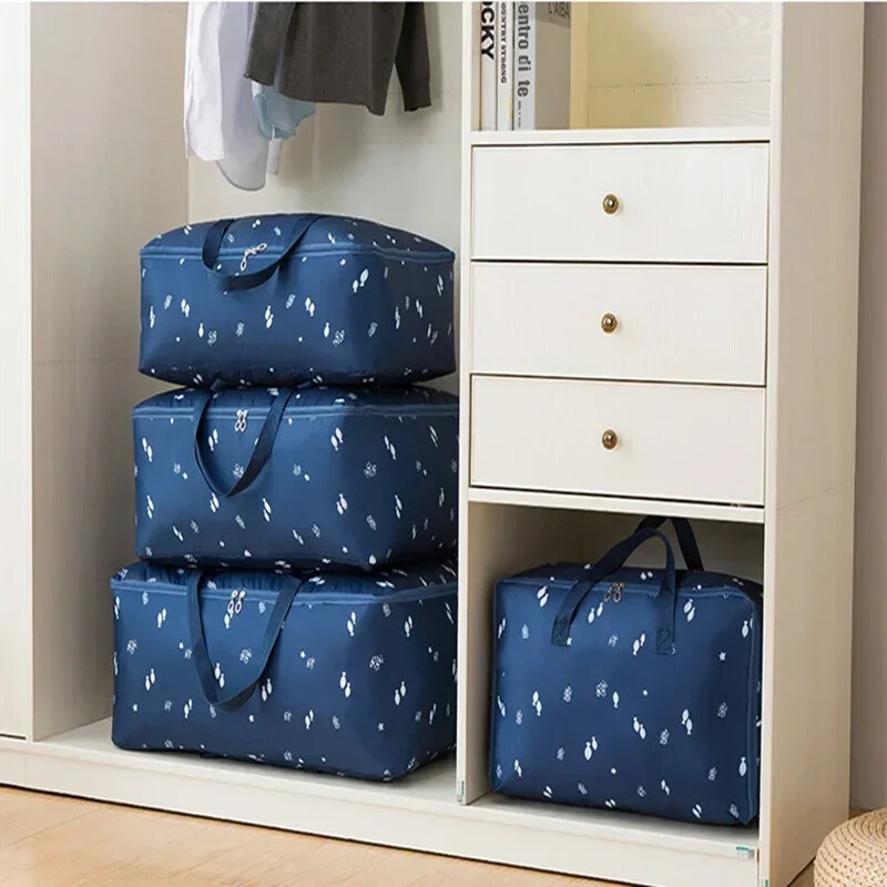 M/L/XL/XXL Nagy kapacitású paplanruházat tárolótáska/oxfordi szövet paplantároló táska befejező táska mozgatható csomagolótáska tárolótáska