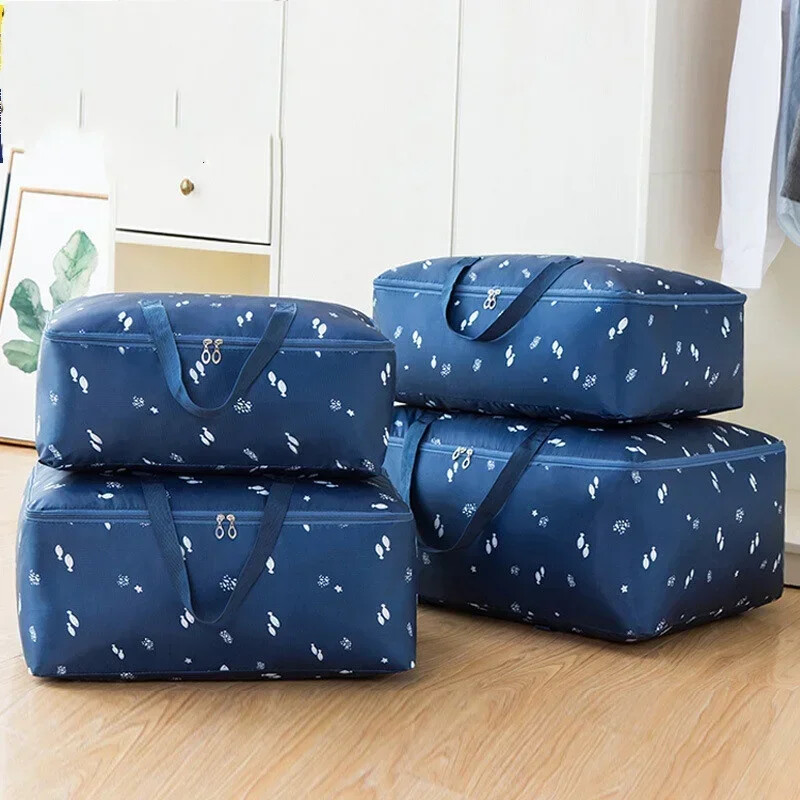 M/L/XL/XXL Nagy kapacitású paplanruházat tárolótáska/oxfordi szövet paplantároló táska befejező táska mozgatható csomagolótáska tárolótáska