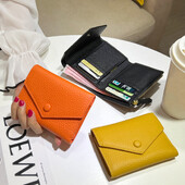 Mali ženski novčanik od 100% prave kože, luksuzna omotnica, torbica, višenamjenska torbica za novčiće, kratak ženski novčanik od goveđe kože