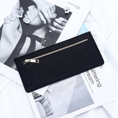 Tanak držač kartice od prave kože Pametni novčanik Ženska goveđa koža Držači kreditnih kartica Ultratanki novčanik Ženska torbica za kovanice