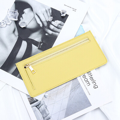 Tanak držač kartice od prave kože Pametni novčanik Ženska goveđa koža Držači kreditnih kartica Ultratanki novčanik Ženska torbica za kovanice