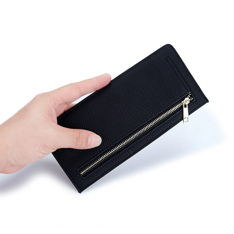 Tanak držač kartice od prave kože Pametni novčanik Ženska goveđa koža Držači kreditnih kartica Ultratanki novčanik Ženska torbica za kovanice