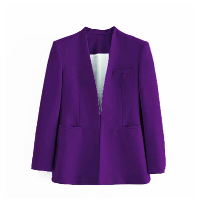 BMURHMZA 2024 női négy évszak új, egyszínű, egyszerű, alkalmi irodai professzionális felső és öves nadrágkosztüm szett