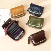 Modni novčanici i torbice PU kožna torbica za novac Ženska kratka torbica s kopčom Držači kartica za male kovanice Plava crvena spojka Novi ženski novčanik