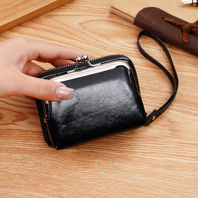 Modni novčanici i torbice PU kožna torbica za novac Ženska kratka torbica s kopčom Držači kartica za male kovanice Plava crvena spojka Novi ženski novčanik