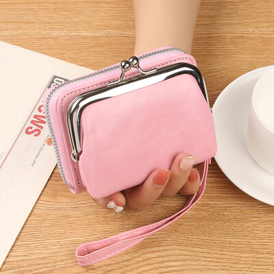 Modni novčanici i torbice PU kožna torbica za novac Ženska kratka torbica s kopčom Držači kartica za male kovanice Plava crvena spojka Novi ženski novčanik